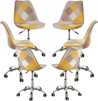 Regalos Miguel Regalos Miguel - Packs Sillas - Pack 6 Sillas Neo Patchwork - Amarillo