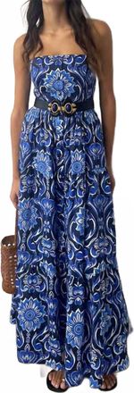 Borgo De Nor Jou Jou Maxi Dress In Botanical Tile