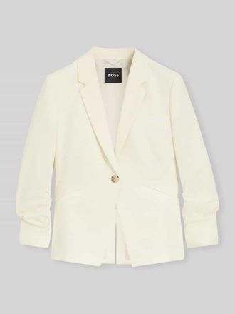 HUGO BOSS Slim Fit Blazer mit gerafften &Auml;rmeln Modell Jia16 in Hellgelb, Gr&ouml;&szlig;e 32