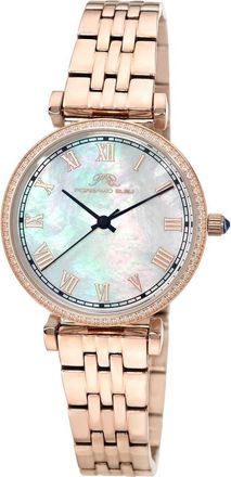 Porsamo Bleu Emma Mother-of-Pearl Dial Bracelet Watch in Iridescent/Rose Tone at Nordstrom Rack