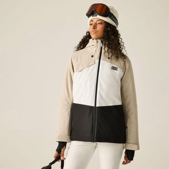Dare 2B Dare 2B Ski-jas voor dames met blokprint (Witte peper/Zwarte)