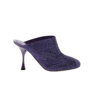 Bottega Veneta Crystal-Embellished Round-Toe Mules