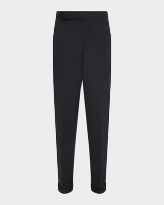 Dunhill Men & apos;s Wool and Cashmere Flat Front Trousers