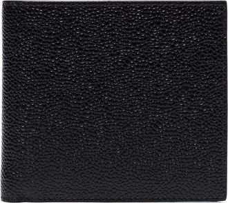 Thom Browne Billfold In Pebble Grain Leather