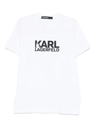 Karl Lagerfeld logo-print T-shirt - White