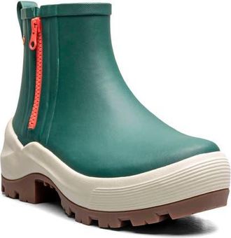 Bogs Piper Zip Rain Bootie in Dark Turquoise at Nordstrom, Size 11