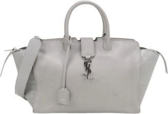Saint Laurent Pre-owned Handbags, female, Gray, Size: ONE SIZE Pre-owned Vintage Handbag