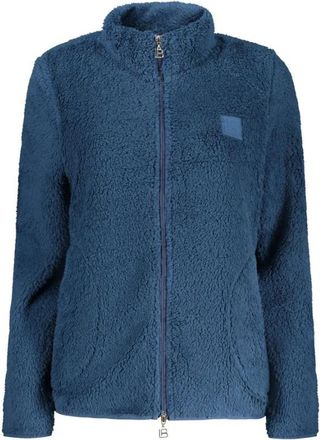 Laura Biagiotti Sweatshirt met lange mouwen - Dames - Vesten met rits - Blauw - M - Polyester - Hoodies & sweatvesten
