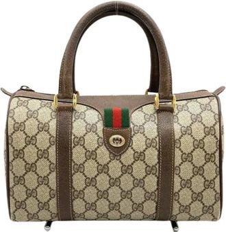 Gucci Pre-owned Handbags, female, Brown, Size: ONE SIZE Pre-owned Boston Handbag