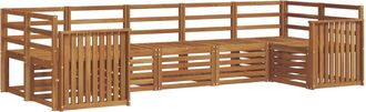 vidaXL Conjunto De Sof&aacute;s De Exterior 7 Uds. Natural Vidaxl