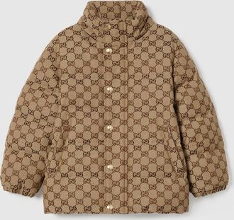 Gucci Kids - GG Canvas Padded Jacket, Size 10 years, Beige, Ready-to-wear
