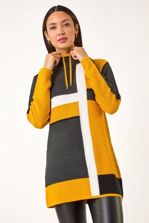 Roman Colour Block Roll Neck Knit