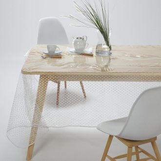Sohome Tafelkleed in transparant PVC met stippenprint