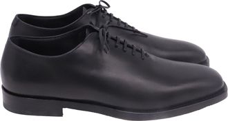 Ferragamo Ferragamo Angiolo Lace-Up Oxford Shoes in Black Leather