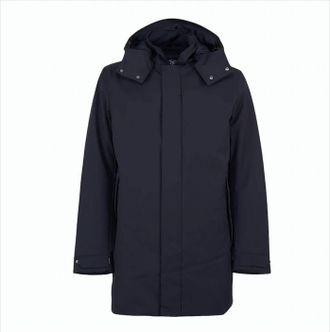 Save The Duck Hooded Blue Jacket With Zip