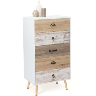 IDMarket Bahia Cassettone a 5 cassetti da 60 cm Scandinavo