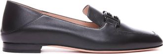 Bally Ellah Logo Plaque Leather Loafers, Brand Size 35 ( US Size 4.5 )
