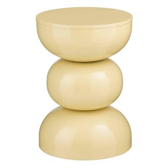 MiCa Decorations Mesa auxiliar Luna Beige H46xB32xL32cm