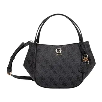 Guess Handbags, female, Gray, Size: ONE SIZE Coleen Logo Small Medium Bag