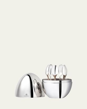 Christofle Mini Mood Silver Espresso Spoons, Set of 6