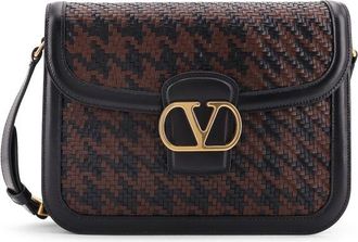 Valentino Garavani 9To5 Woven Leather Shoulder Bag