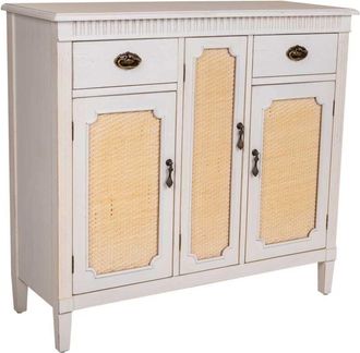 Wanderlust Deco Aparador De Madera Blanco 95x36x88