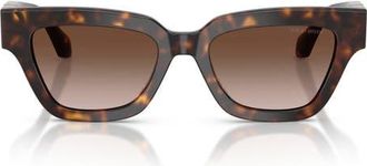 A|X Armani Exchange 50mm Gradient Cat Eye Sunglasses in Havana /Gradient Brown at Nordstrom