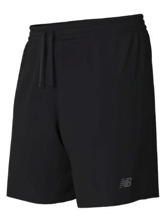 New Balance logo-detail drawstring running shorts - men - Fabric - L - Black