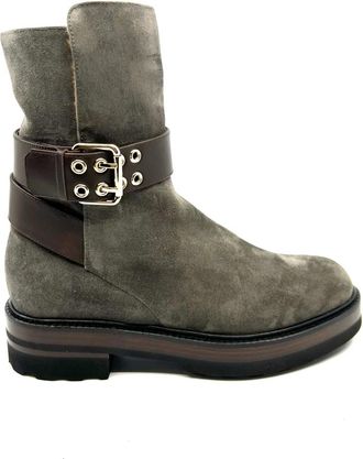 Fratelli Rossetti Schoenen, Dames, Grijs, 40 EU, Leer, Enkellaarsjes