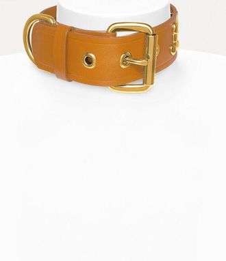 Vivienne Westwood Olivia Dog Collar Andreas Kronthaler For Vivienne Westwood Brass / Leather Gold / Brown Women