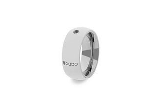 Qudo Womens Basic Big Ring In Silver