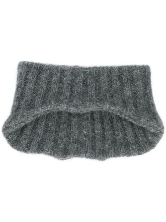 Plan C Charcoal Marl Alpaca-Blend Ribbed Headband