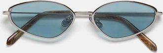 Retro Superfuture Sunglasses Zyra Scratched Coc Silver/Blue Unisex