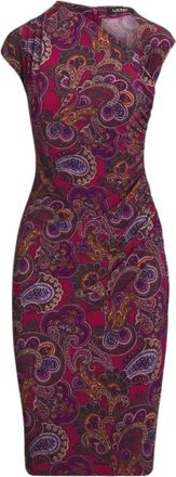 Ralph Lauren Sheath Jurk - Dames - Korte kleedjes - Veelkleurig - M - Polyester - Kleedjes