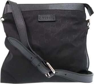 Gucci Pre-owned Leather Cross Body Bag - Dames - Vintage Schoudertas - Zwart - ONE Size - Leer - Vintage