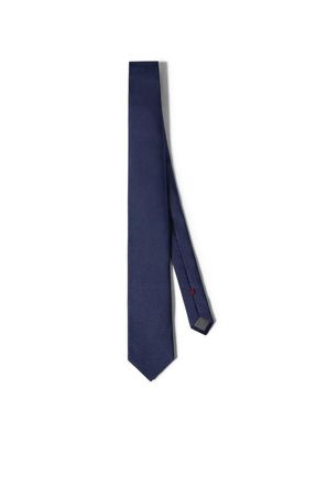 Brunello Cucinelli Textured silk twill tie in Blue at Nordstrom