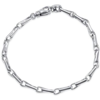 Pompeii3 Mens 14k Gold (17gram) or Platinum (29gram) 4.5mm Link Bracelet 9