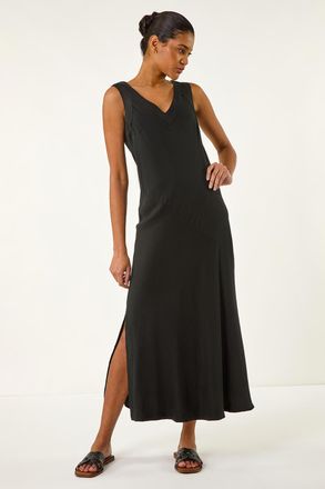 Roman Bias Linen Mix Midi Dress