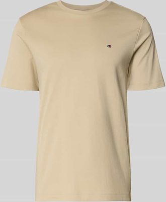 Tommy Hilfiger Regular Fit T-Shirt aus reiner Baumwolle in Beige, Gr&ouml;&szlig;e XXL