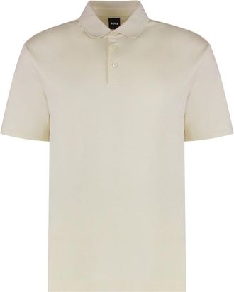 HUGO BOSS Beige Cotton Blend Polo