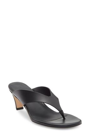 Freda Salvador Flip Flop in Black Calf at Nordstrom, Size 10.5
