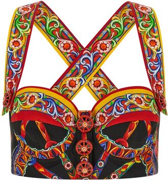 Dolce & Gabbana Tops - Dames - Tops zonder mouwen - Veelkleurig - L - Tops