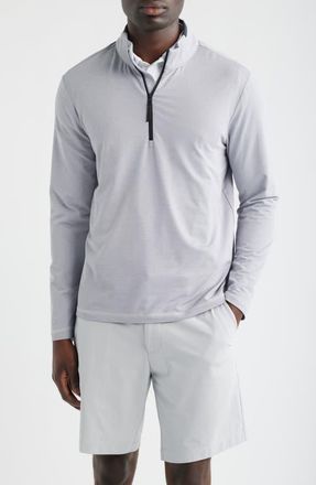 G/Fore Quarter Zip Performance Pullover in Light Grey Melange at Nordstrom, Size Xx-Large