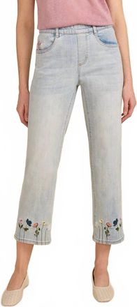 FDJ Pull-On Straight Crop Jeans In Light Wash
