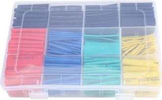 OEM 530 Piezas De Tubo Termorretr&aacute;ctil 2:1 Libre De Hal&oacute;genos Para Cables Con Caja De Almacenamiento