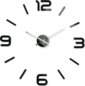 OEM Reloj De Pared Grande, Admirable, 80 Cm, Negro, Para Armar Uno Mismo