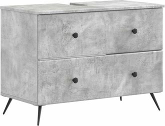 vidaXL Mueble De Lavabo Para Ba&ntilde;o Breda Gris Hormig&oacute;n 82 X 41 X 59 Cm Vidaxl