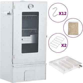 vidaXL Vidaxl - Horno Ahumador De Bbq Con Generador Humo Fr&iacute;o Acero Galvanizado