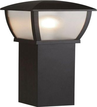 Searchlight Searchlight Seattle Outdoor Post (730mm Height) - Black With Clear Frosted Panels
