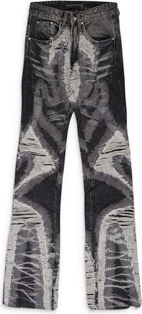 Who Decides War by Ev Bravado BLACK PATH WIDE-LEG JEANS